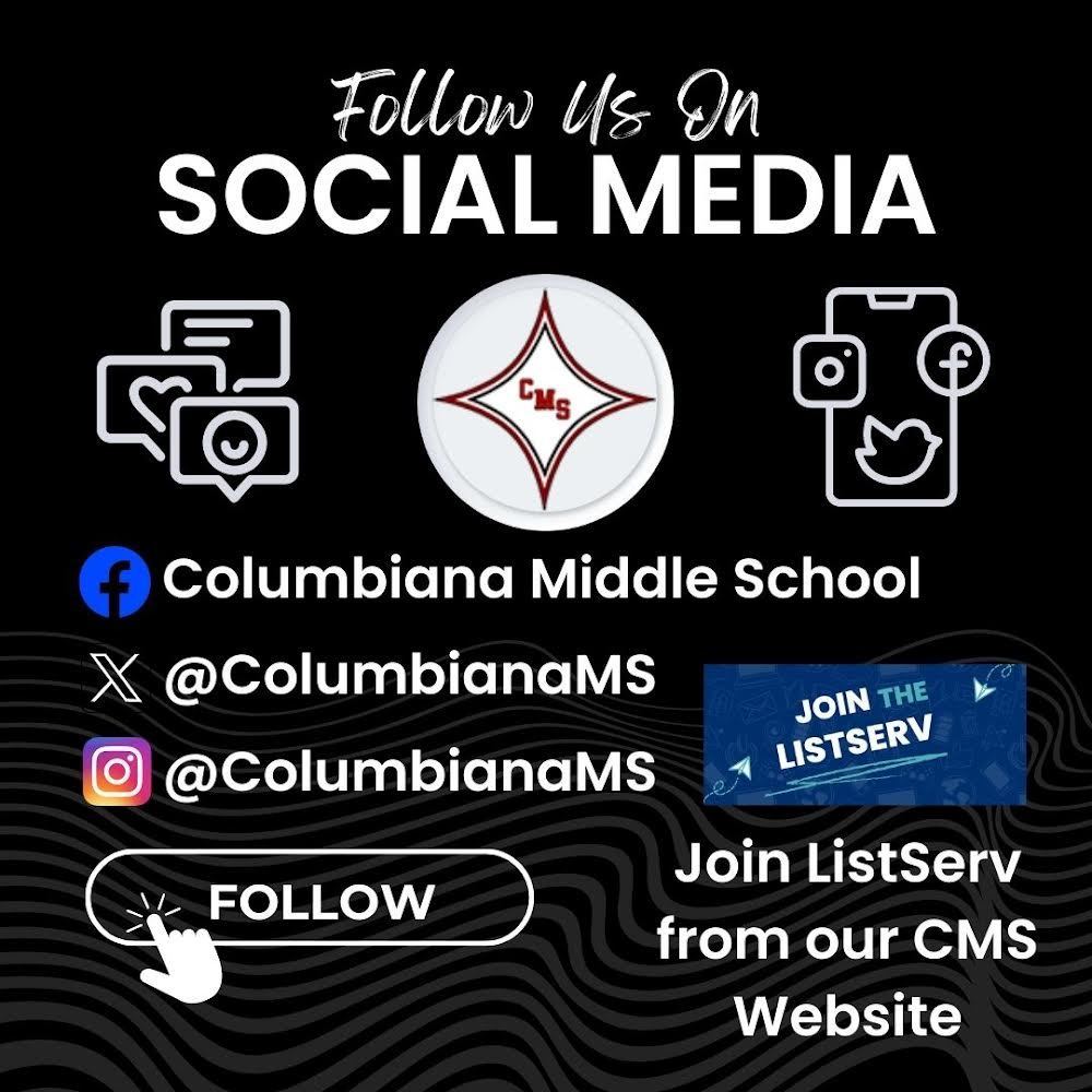 Stay up to date on all the news & events. Join ListServ by going to shelbyed.k12.al.us/o/cms to get all the school emails. Also follow us on Facebook, Instagram & X (Twitter).