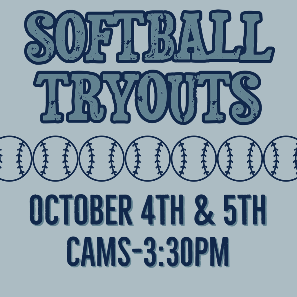 Softball Tryouts October 4th and 5th