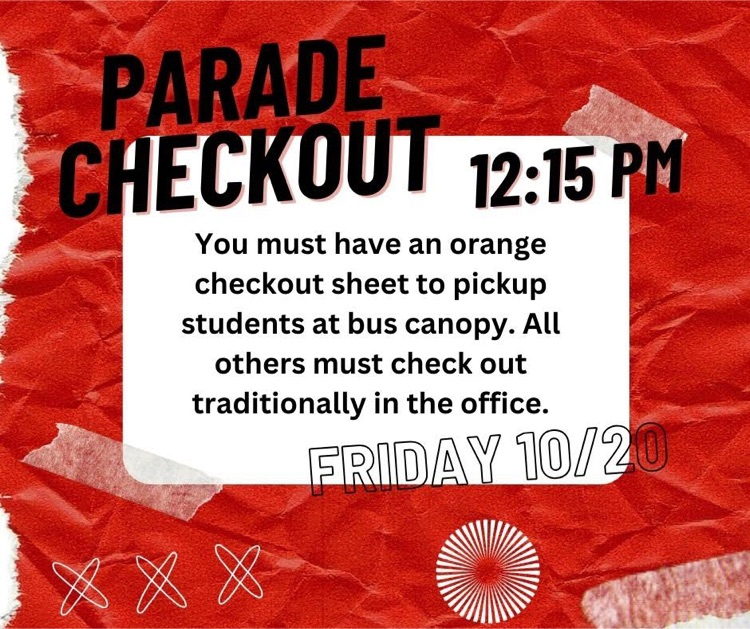 Parade Checkout Information: